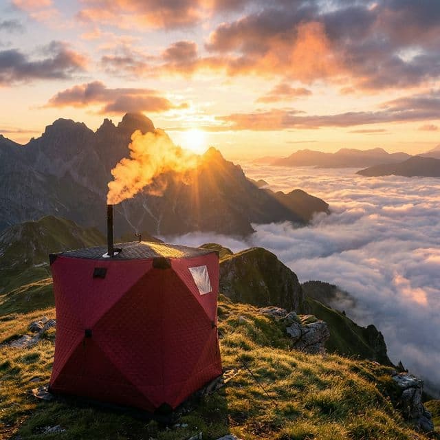 Mountain sauna setting to frame premium wood-stove use cases