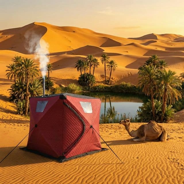 Tent sauna at Sahara oasis